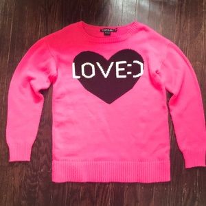 Pink Love heart sweater